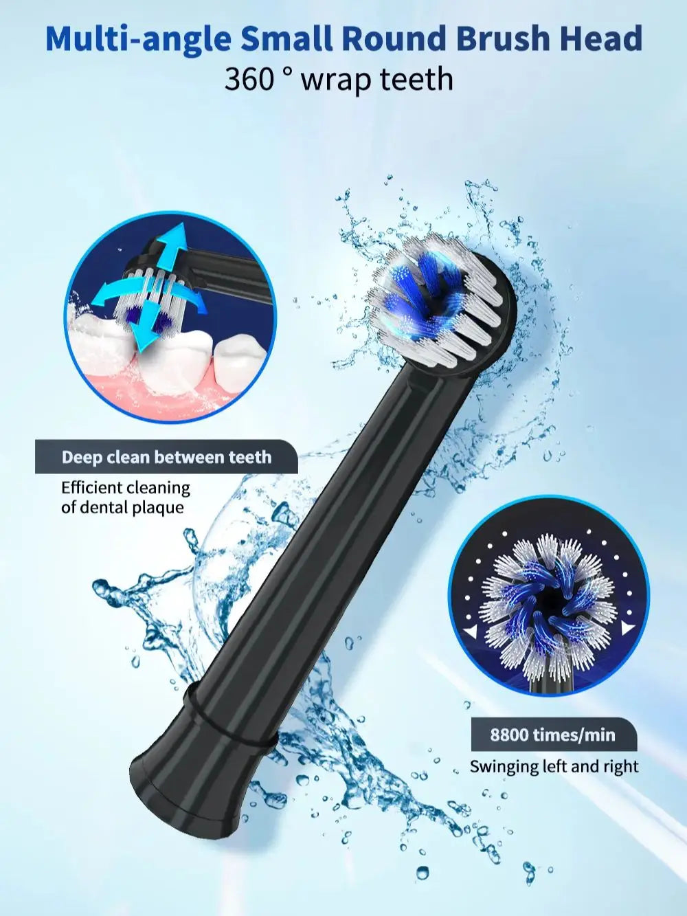 Replaceable Toothbrush Heads and Replacement Bristles for Daily Oral Hygiene - 6