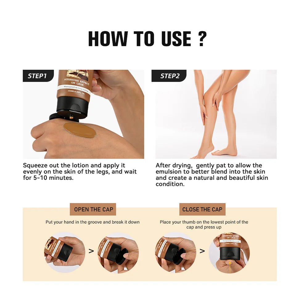 Leg Makeup Lotion and Body Foundation for Smooth Even Skin Tone Daily Wear