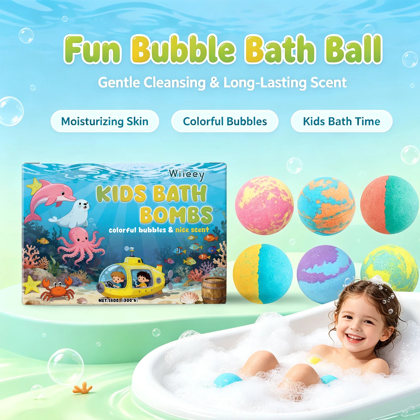 Kids Bath Bombs and Fizzy Bubble Balls for Joyful Bathing Time and Gift Sets - 5
