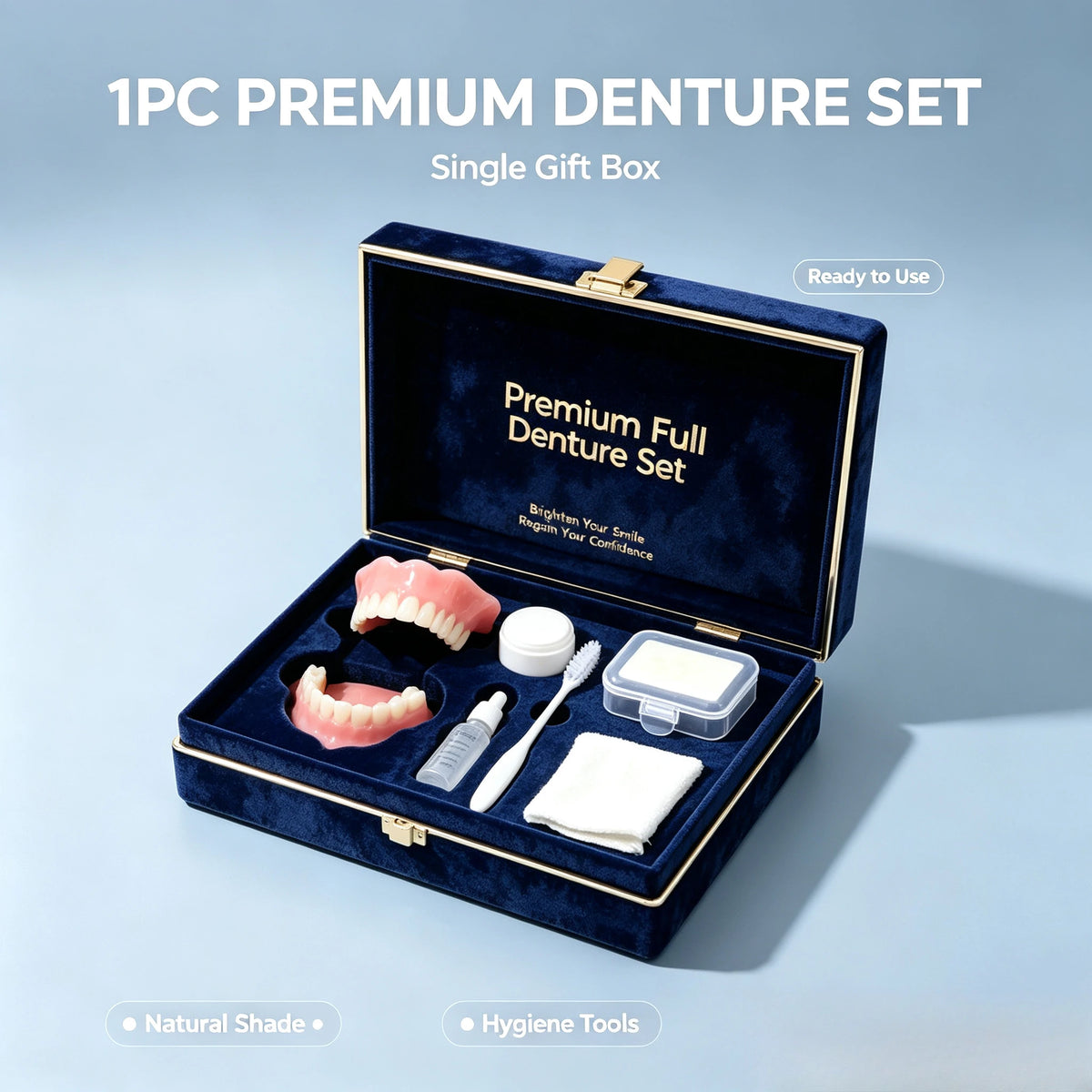 Full Mouth Denture Set and Artificial Teeth Kit for Dental Care and Oral Hygiene