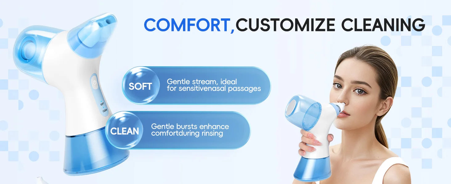 Electric Nasal Irrigation System and Sinus Rinse Machine for Daily Allergy Relief - 12