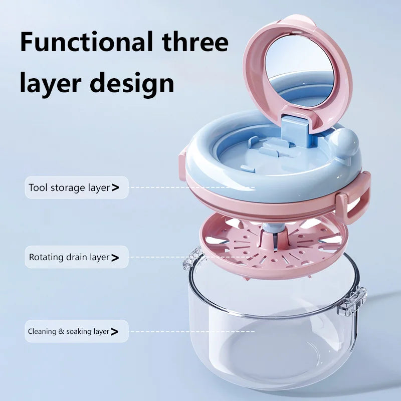 Denture Cleaning Box and Retainer Case for Daily Hygiene and Travel Storage