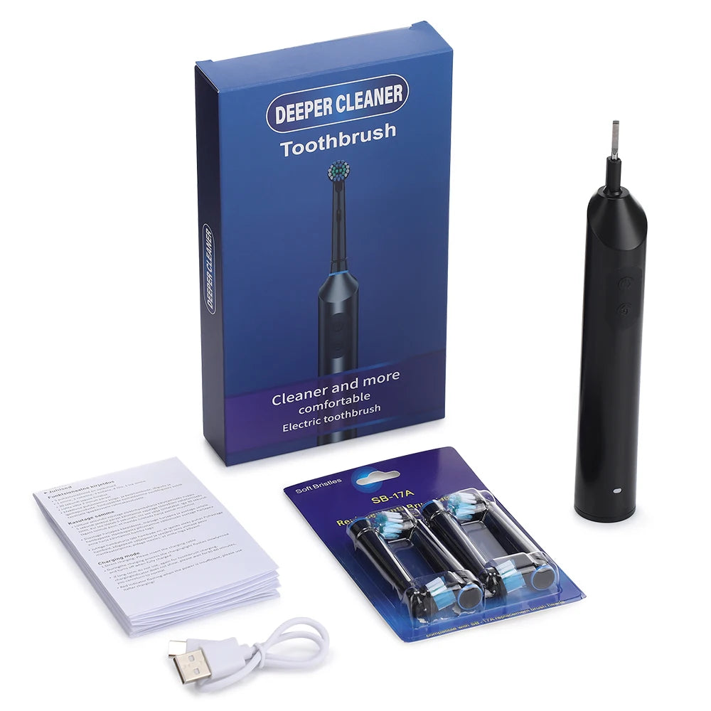 Rotating Electric Toothbrush and Rechargeable Oral Care Device for Adults