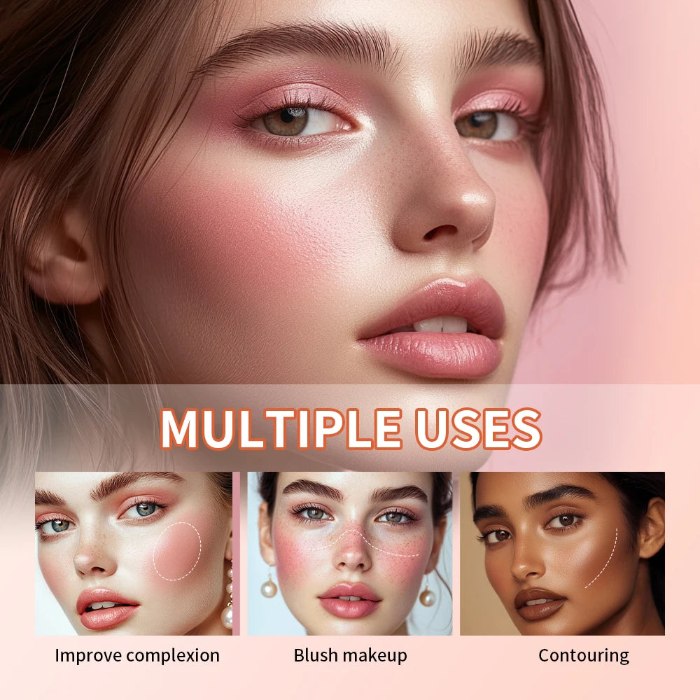 Cream Highlighter Palette and Makeup Blush Set for Professional Sculpting Looks - 5