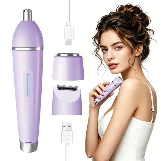 Electric Lady Shaver and Bikini Trimmer for Painless Full Body Hair Removal