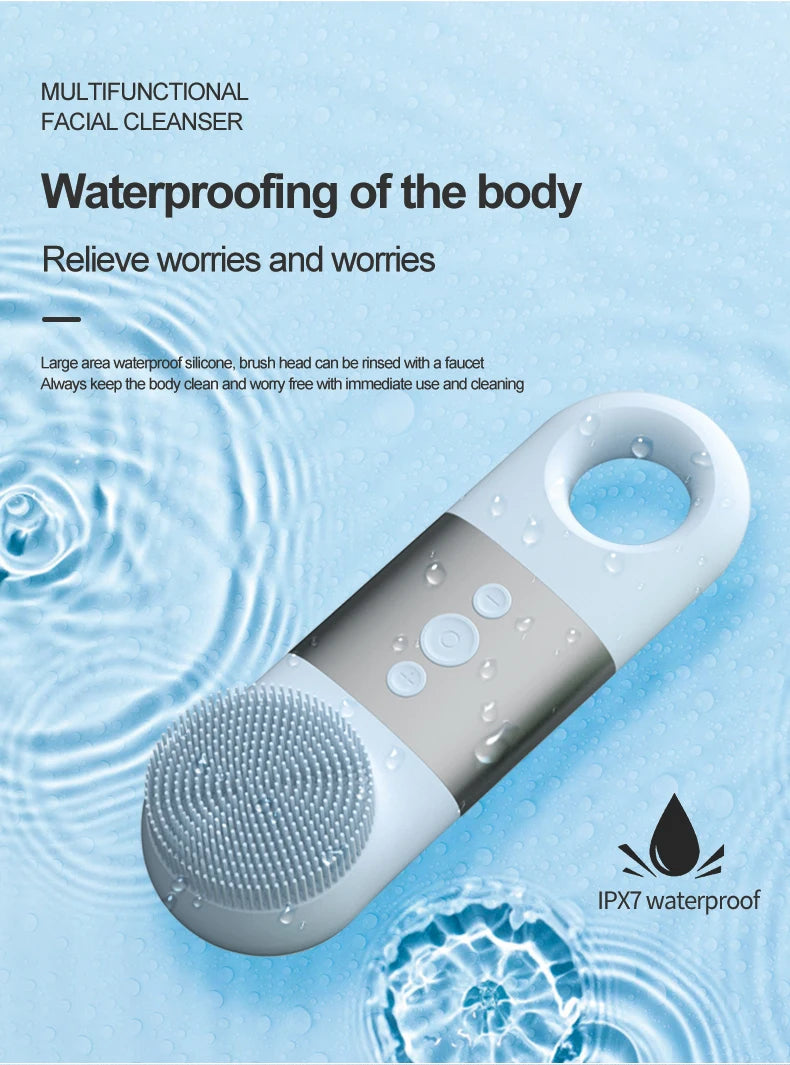 Facial Cleansing Brush and Silicone Face Scrubber for Deep Pore Cleaning and Skincare - 18