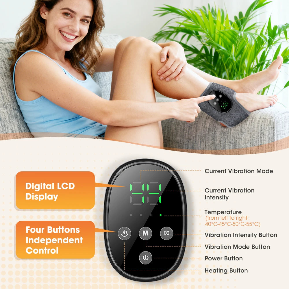 Electric Ankle Massager and Heated Foot Brace for Post Sport Recovery Support - 11