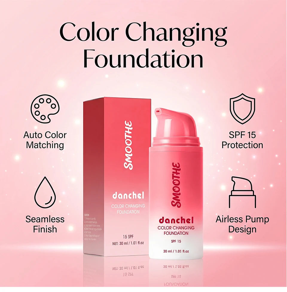 Color Changing Foundation and Skin Tone Matching Makeup for Daily Face Wear