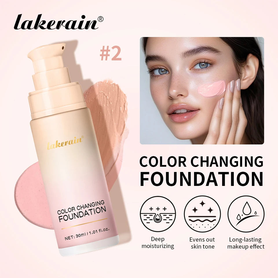 Color Changing Foundation and Liquid Face Concealer for Daily Natural Glowing Makeup - 7