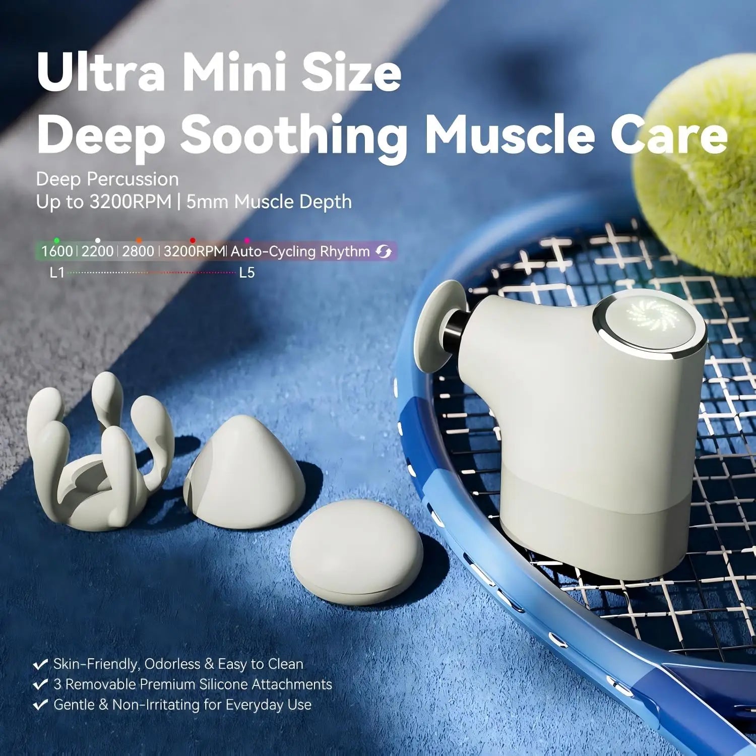 Mini Massage Gun and Percussion Deep Tissue Massager for Full Body Muscle Recovery - 3