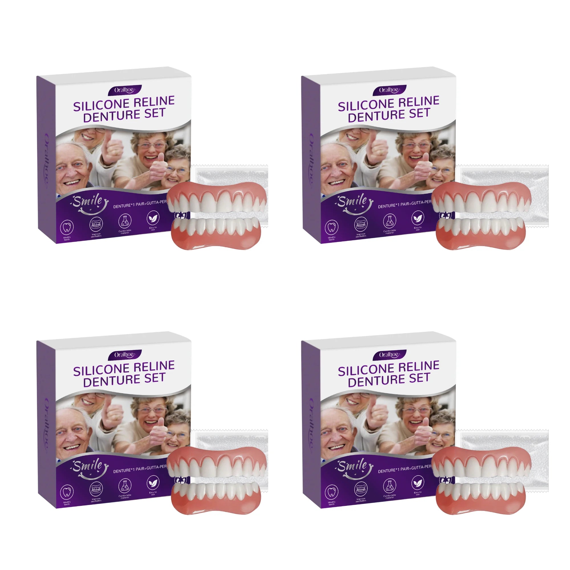Cosmetic Denture Kit and Fake Teeth Set for a Natural Smile and Confident Look - 13