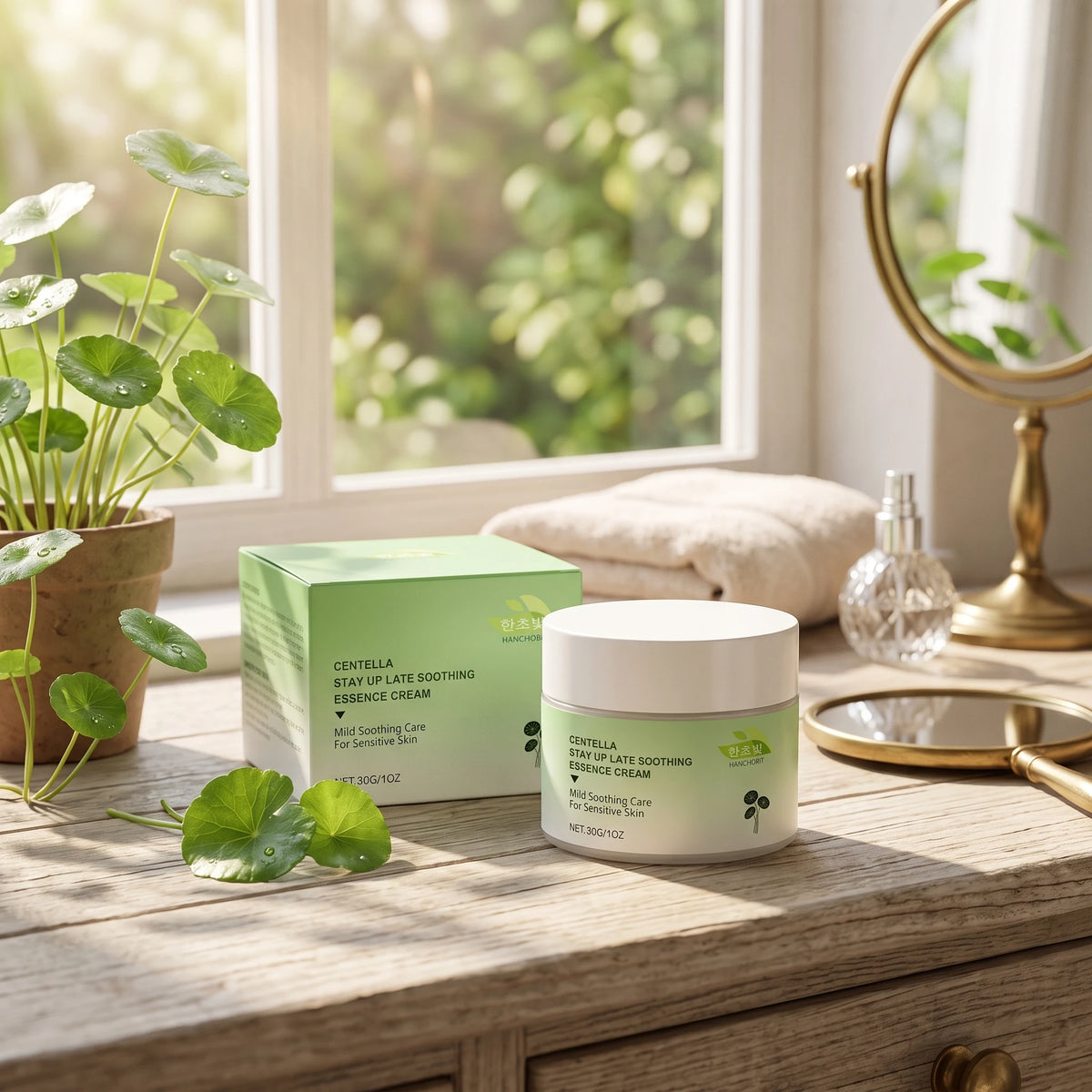 Centella Asiatica Soothing Cream and Calming Moisturizer for Sensitive Skin