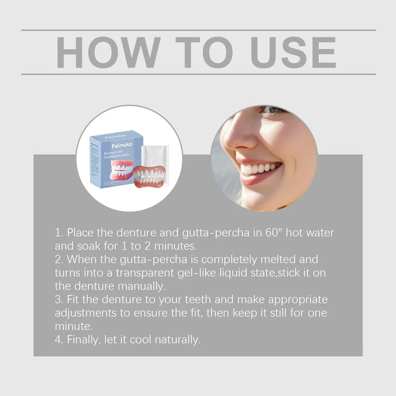 Temporary Dentures and Cosmetic Fake Teeth for Instant Smile Confidence Care - 18