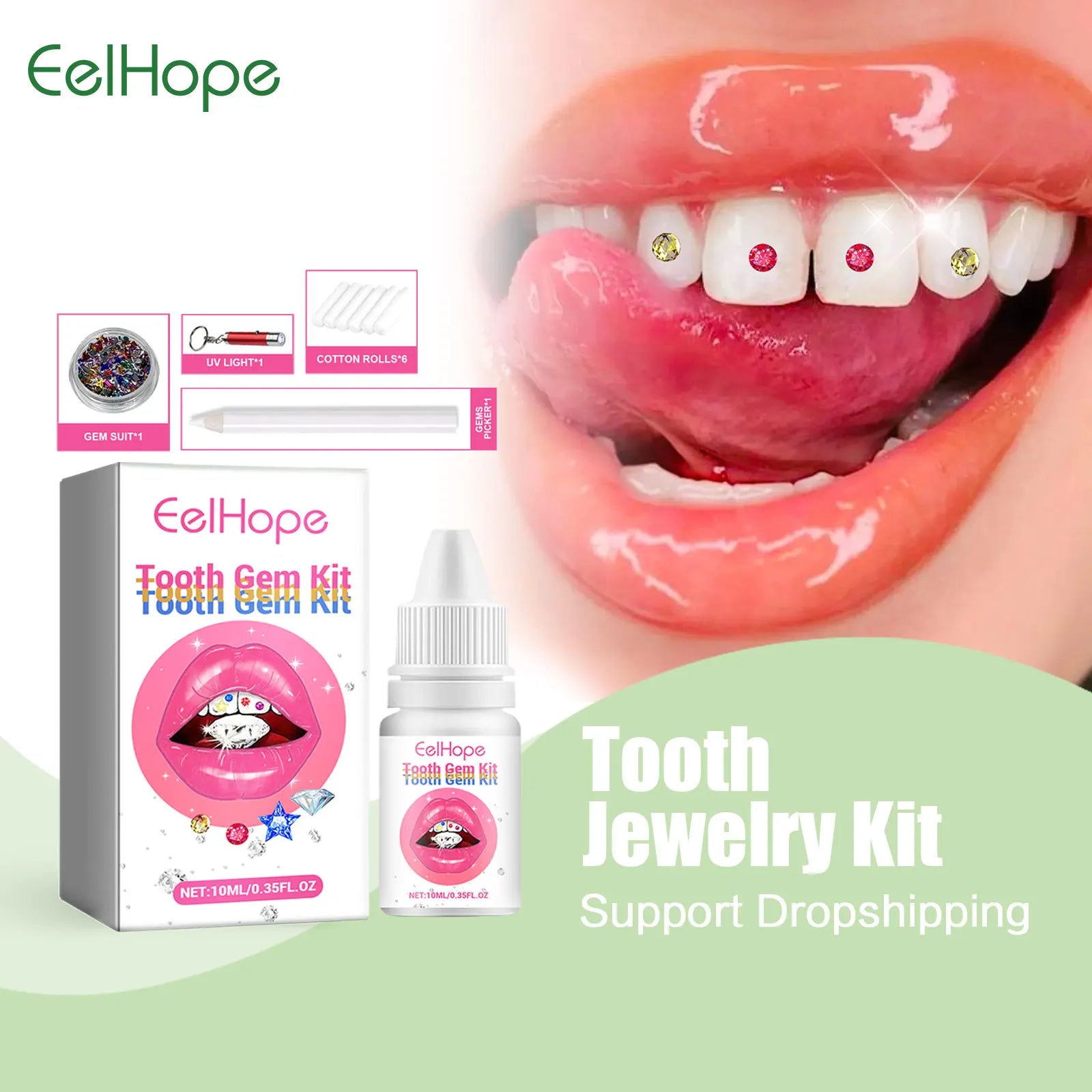 Tooth Gems Kit and Crystal Dental Jewelry for Stylish Teeth Decoration at Home - 1