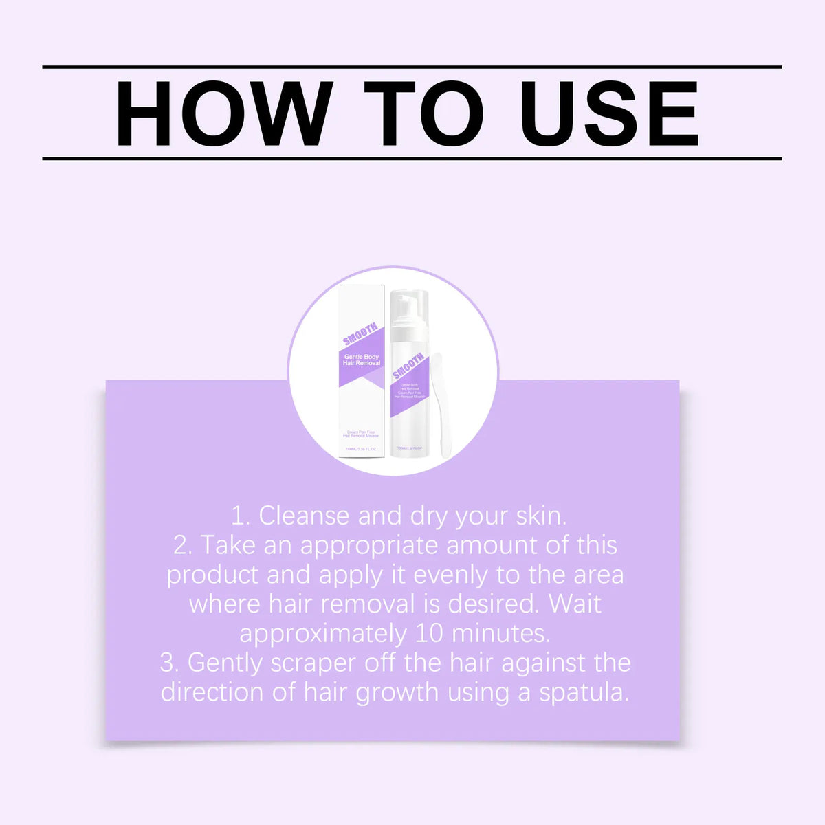 Hair Removal Mousse and Depilatory Foam for Painless Body Hair Maintenance