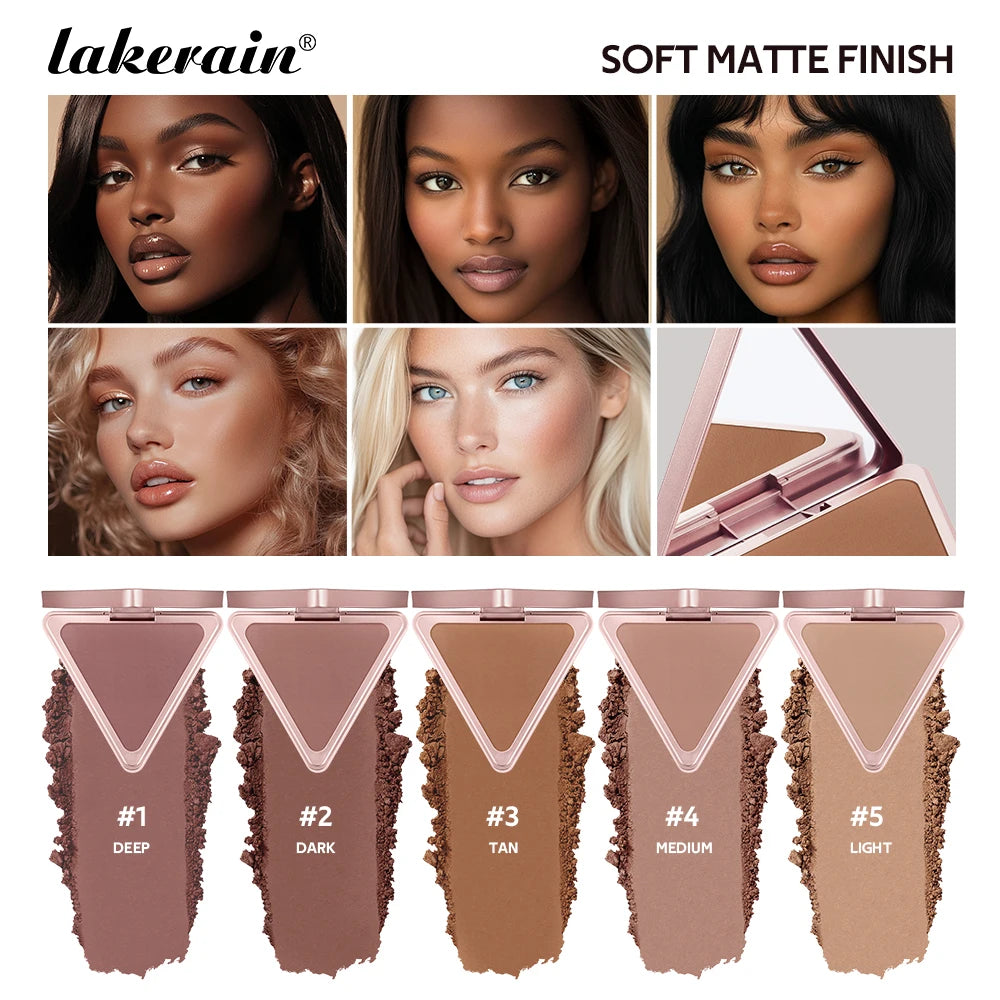 Matte Bronzer and Face Contour Powder for Sculpted Cheeks and Smooth Finish