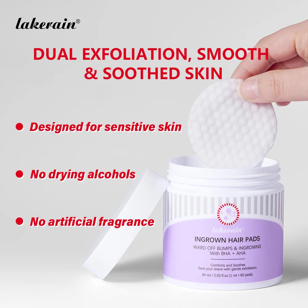 Ingrown Hair Pads and Razor Bump Treatment for Smooth Skin After Shaving