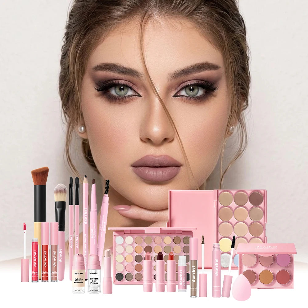 Full Face Makeup Set and Cosmetic Beauty Kit for Beginners and Daily Use