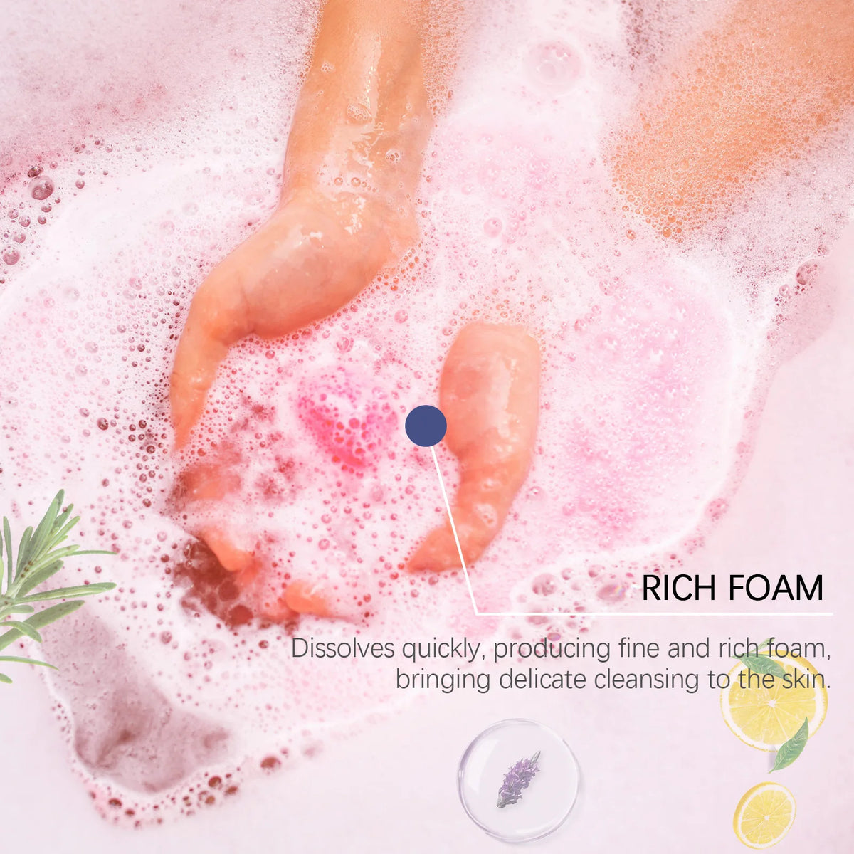 Bath Bombs and Fragrant Spa Balls for Deep Body Relaxation and Skin Care