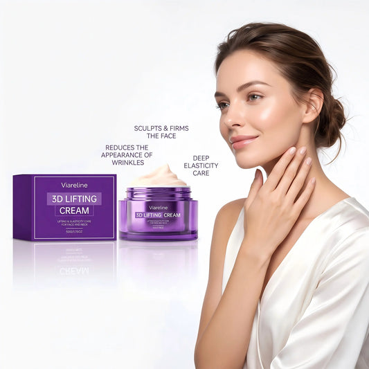 3D Lifting Cream and Firming Neck Moisturizer for Daily Skin Tightening Routine