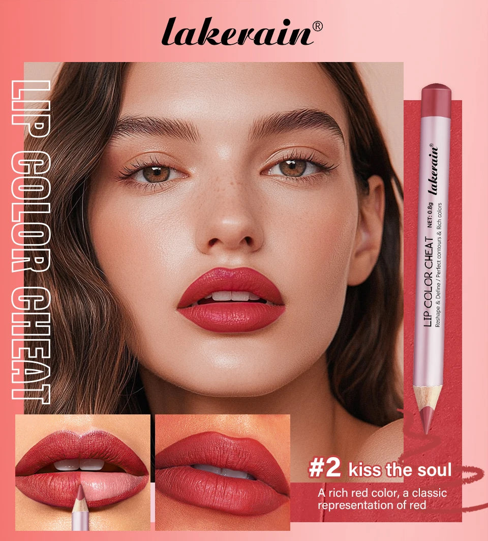 Matte Lip Liner and Waterproof Lip Contour Pencil for Defining Shapes Daily - 9