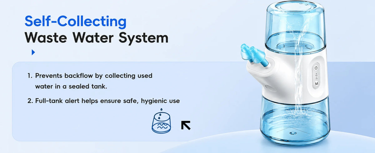 Electric Nasal Irrigator and Sinus Rinse Device for Daily Congestion Relief