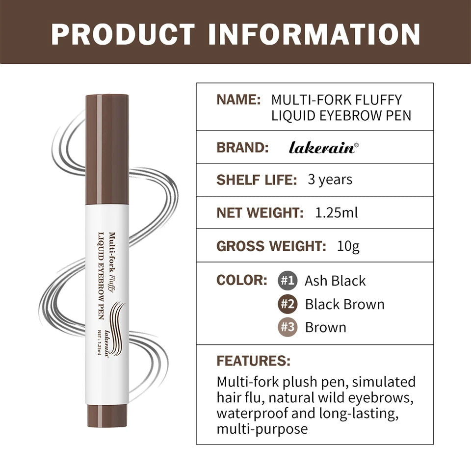 Liquid Eyebrow Pen and Tattoo Brow Tint for Natural Definition and Daily Makeup