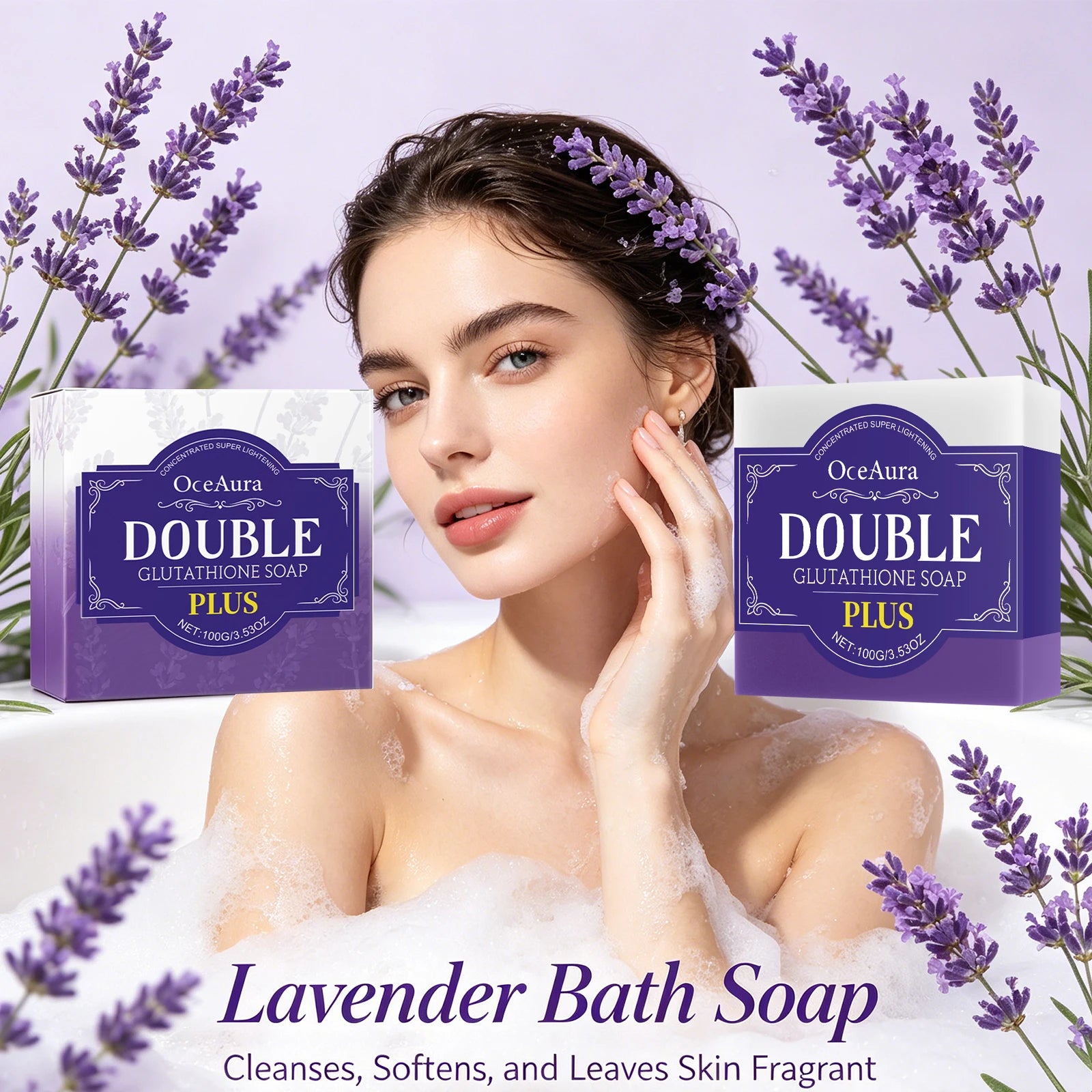 Lavender Cleansing Soap and Body Bar for Refreshing Daily Skin Care Routine - 3