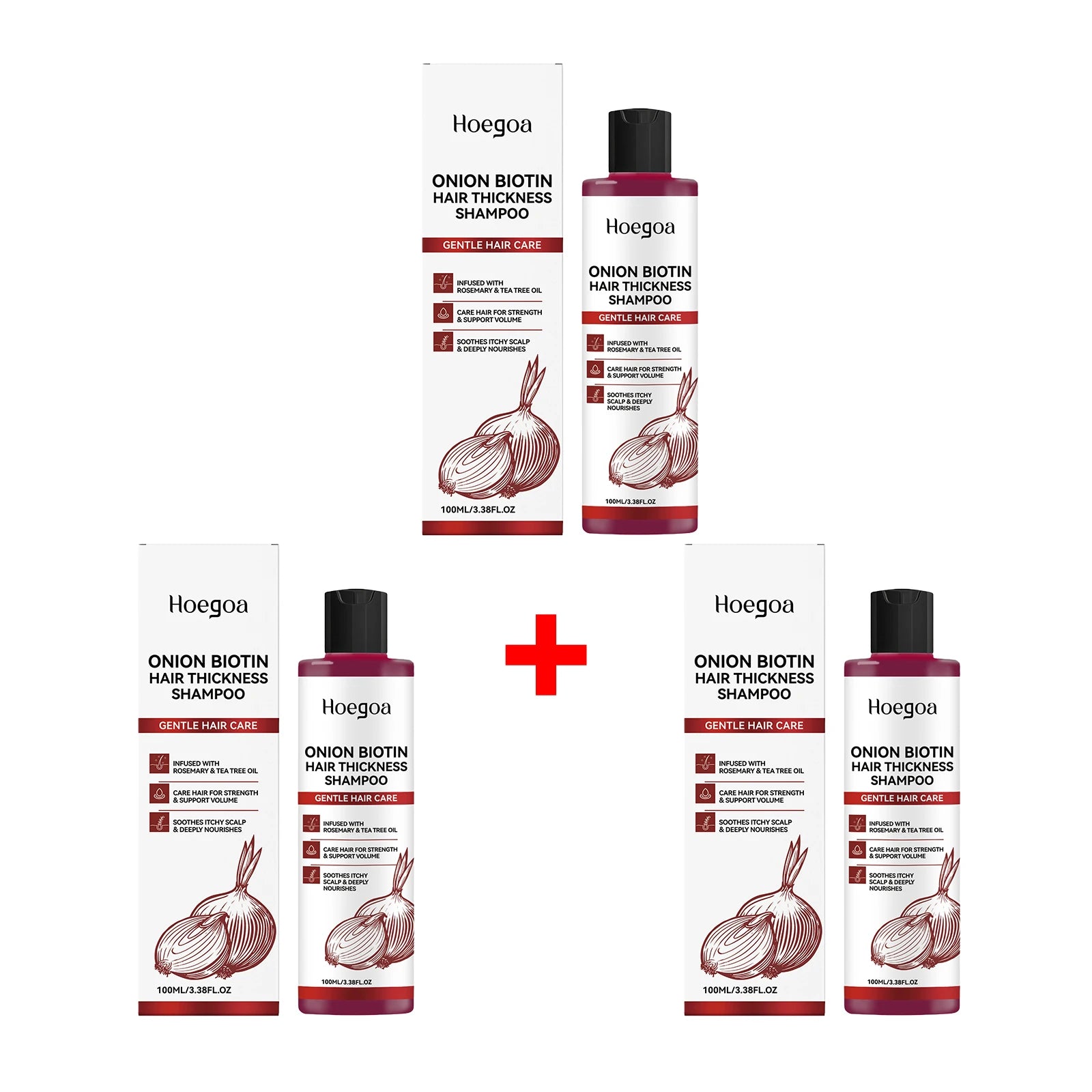Onion Biotin Shampoo and Hair Growth Cleanser for Thicker Looking Voluminous Hair - 17