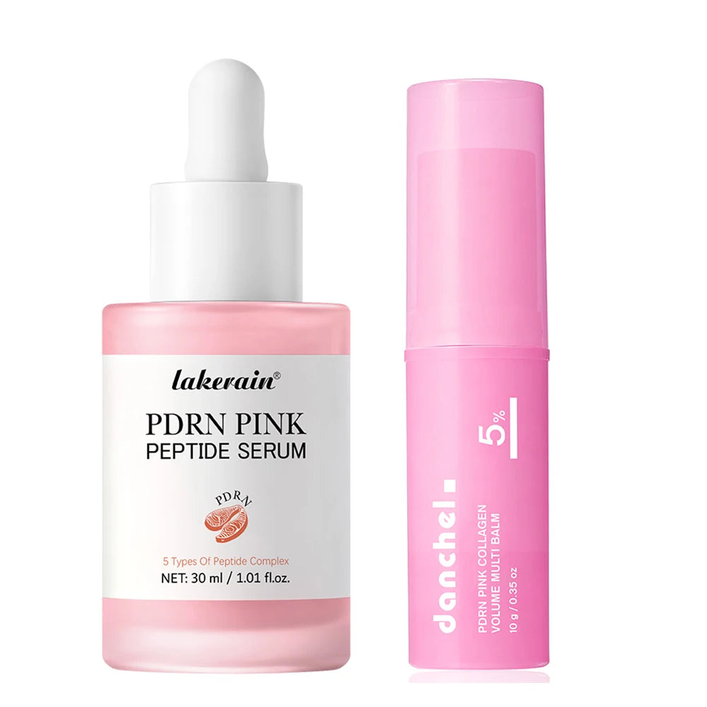 Salmon PDRN Peptide Serum and Collagen Balm Set for Deep Facial Skin Hydration