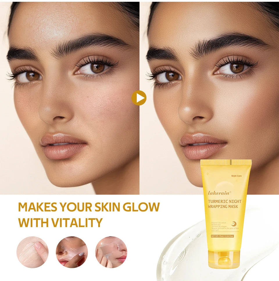Turmeric Peel Off Mask and Collagen Sleeping Pack for Nightly Facial Radiance - 11