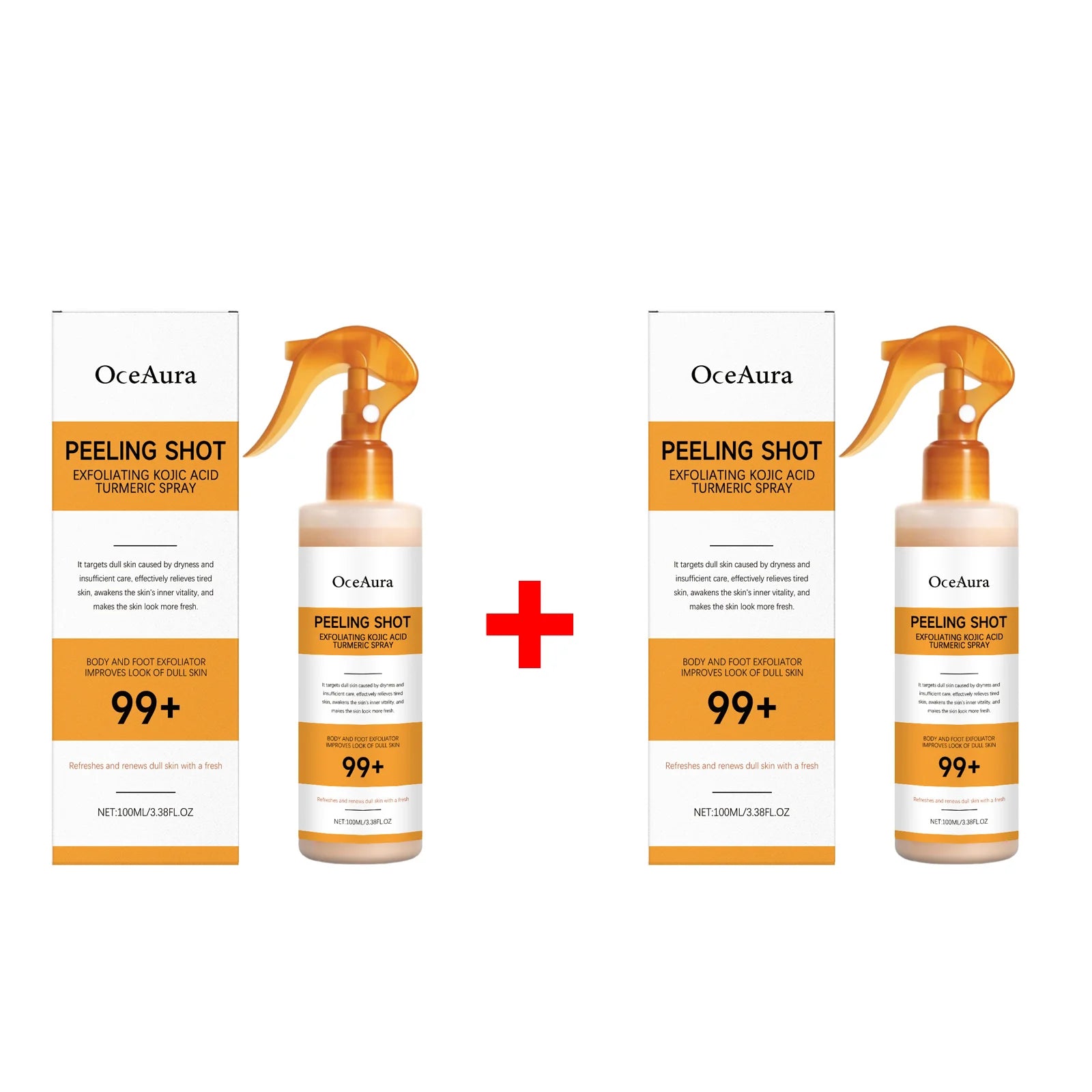 Exfoliating Spray and Skin Brightening Serum for Body and Foot Care Routine - 14