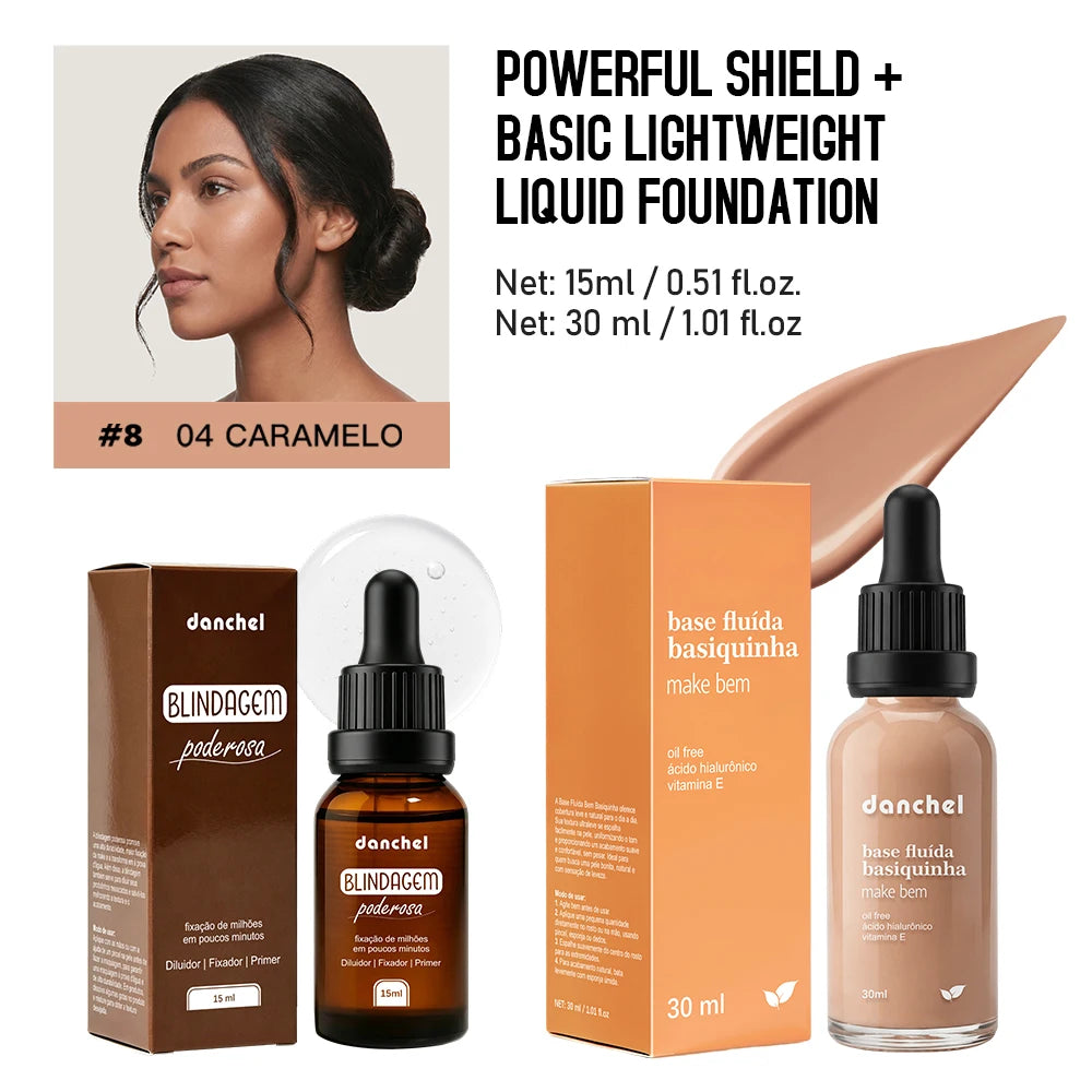 Face Makeup Set and Liquid Foundation Combo for Long Lasting Natural Daily Wear - 25