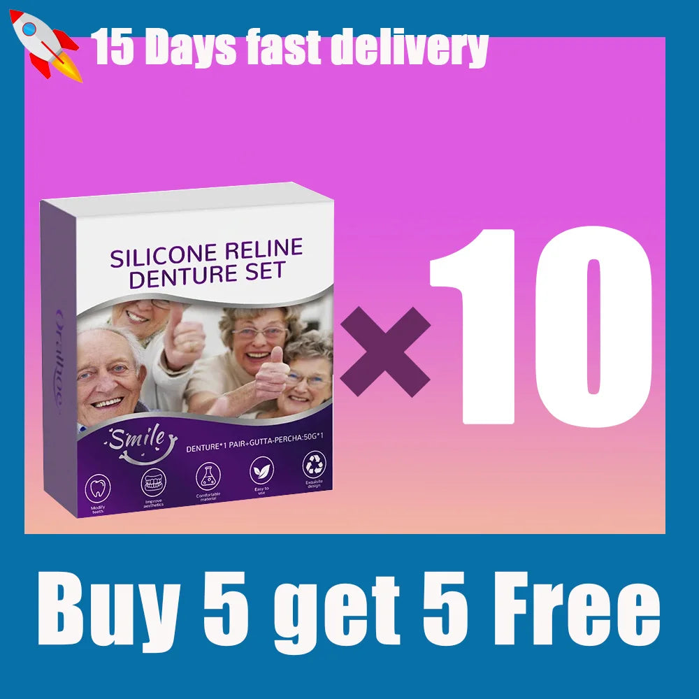 Denture Reline Kit and False Teeth Care Set for Daily Dental Comfort and Maintenance - 9