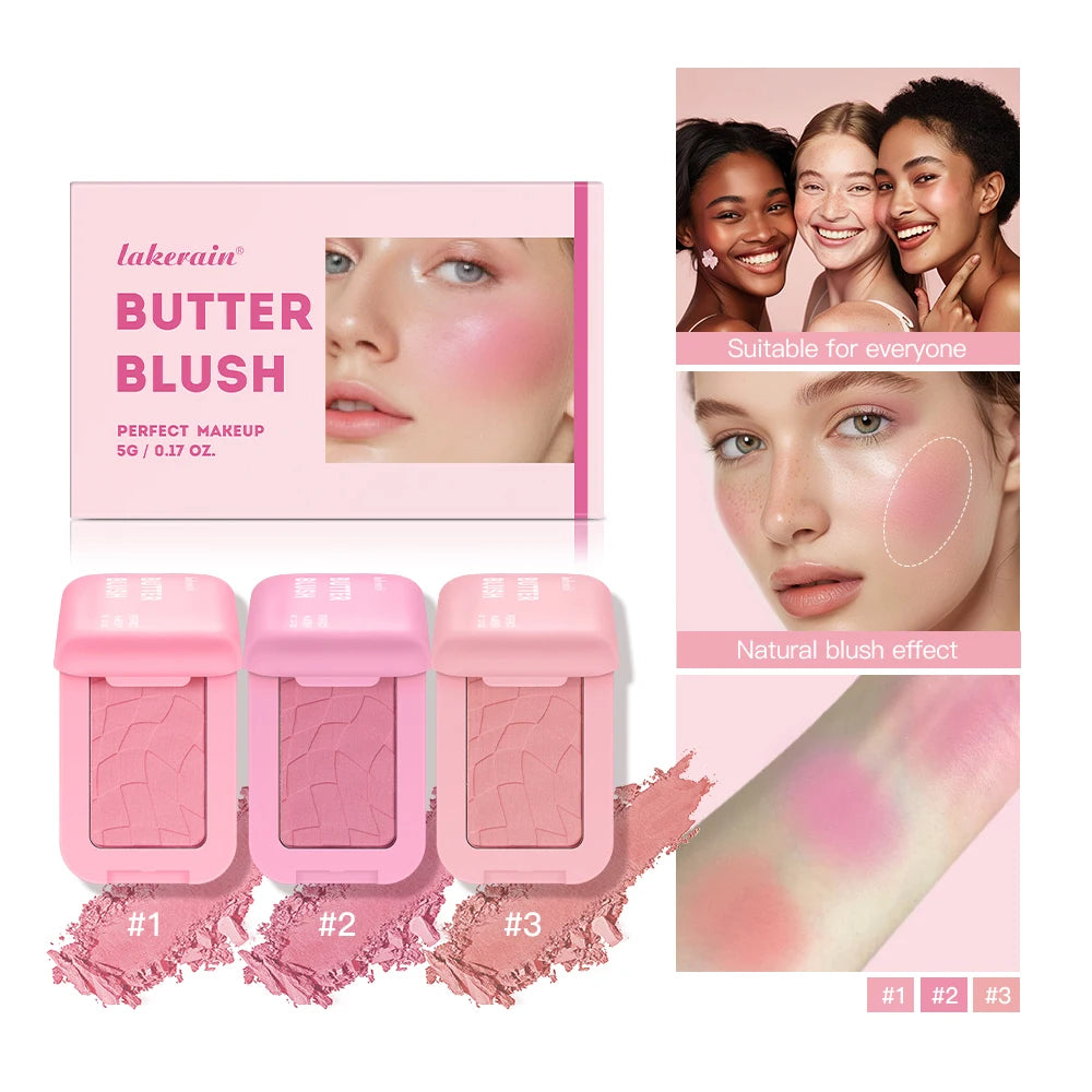Butter Blush and Cream Face Powder for Long Lasting Natural Makeup Look