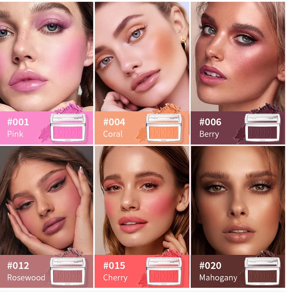 Embossed Blush Palette and Matte Face Powder for everyday makeup enhancement