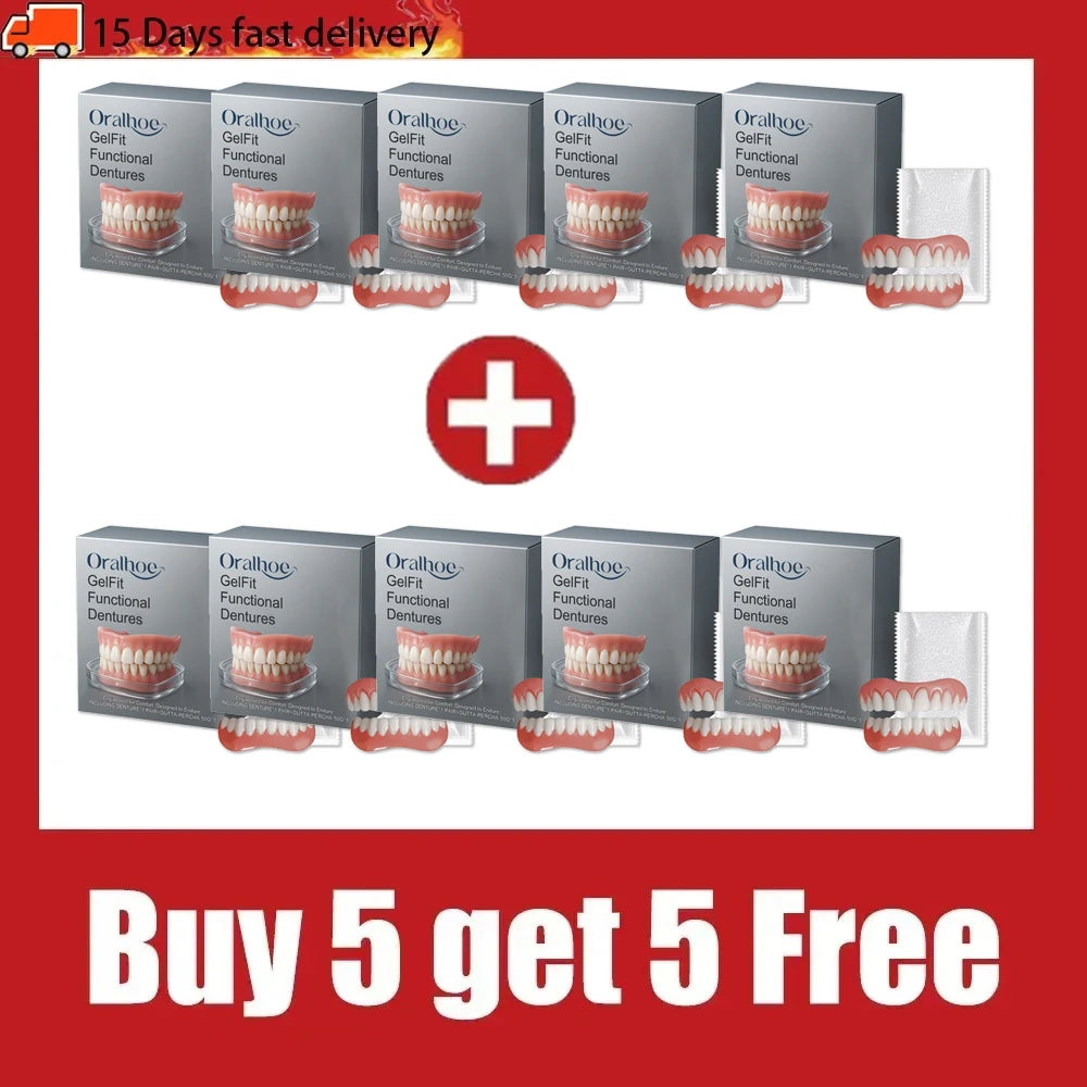 Silicone Dentures and Cosmetic False Teeth for Temporary Tooth Loss and Smile Restoration