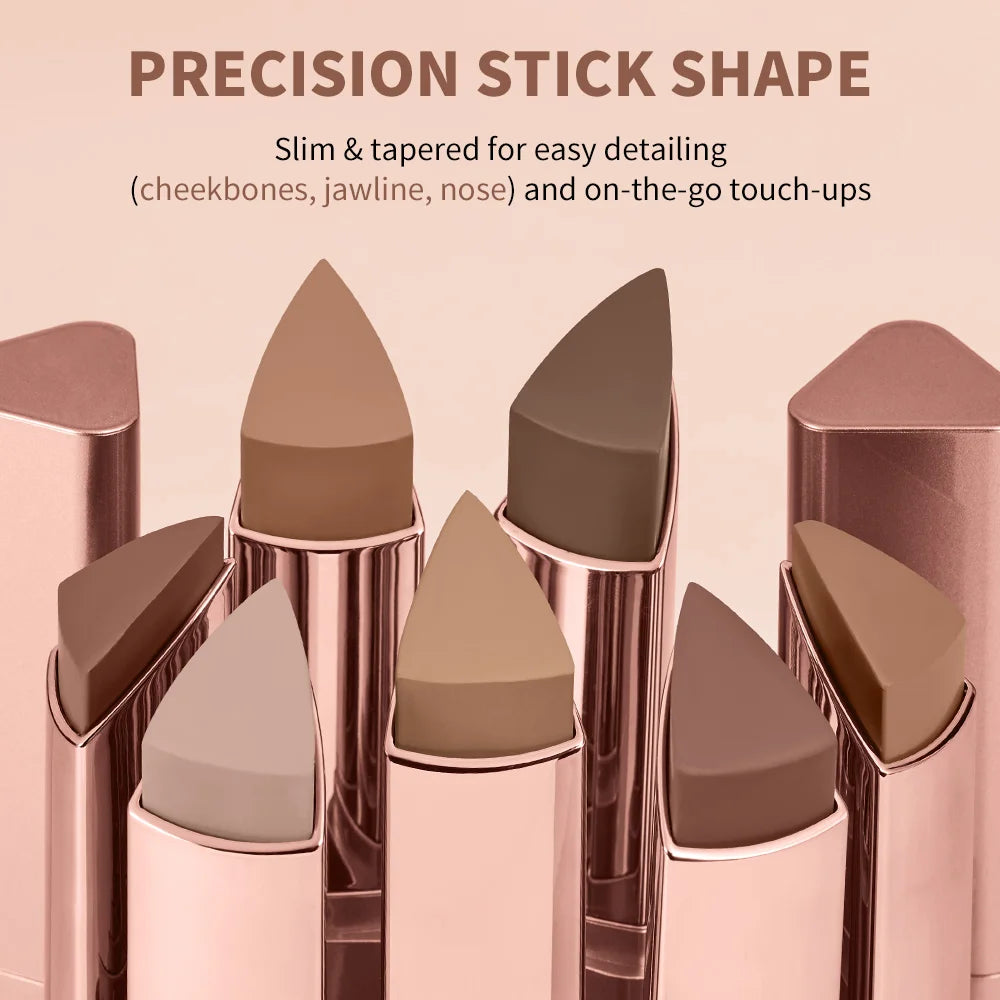 Cream Bronzer Stick and Contour Makeup Highlighter for Sculpted Face Looks